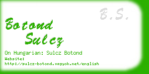 botond sulcz business card